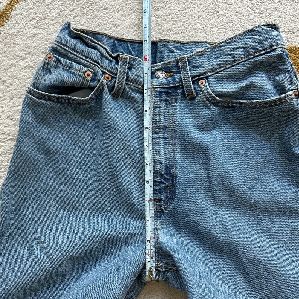 Vintage 90’s Levi’s 512 Slim Fit Tapered Leg Red Tab Rigid Denim Jeans 26 4 - Picture 9 of 12